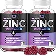 (120 Gummies) Zinc 50mg Supplements Chewable Gummies w Vitamin D3 Echinacea Vitamins for Adults Kids, Zinc Gummy for Immune S