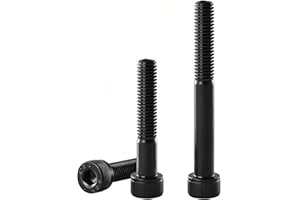 YIIFLY M8-1.25 x 80mm, M8 Socket Head Cap Screws, M8 Bolts, 12.9 Grade Alloy Steel, Allen Socket Drive, Black Oxide FinishHal