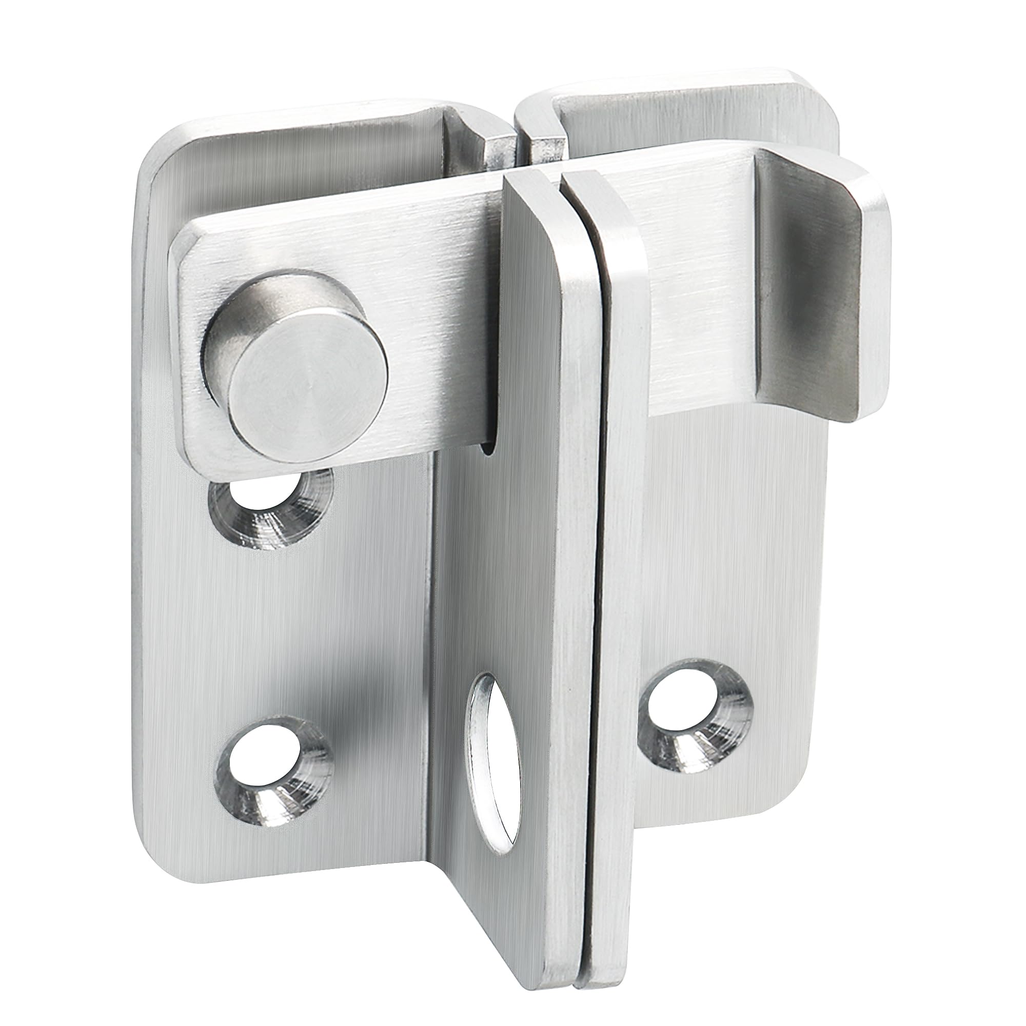 Sayayo Shed Lock Gate Lock Door Bolt Lock Gate Latch Tiny Padlock Hasp for Wooden Gates Garden Shed Cupboard Pet Cage, Stainless Steel Brushed Finished