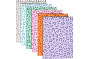 ScribbleMate Steno Pads Spiral 6x9 Assorted Colors Notebooks for Work, 80 Sheets Top Spiral Notepad Stenographer Steno Books (6 Pack, Soft Colors)