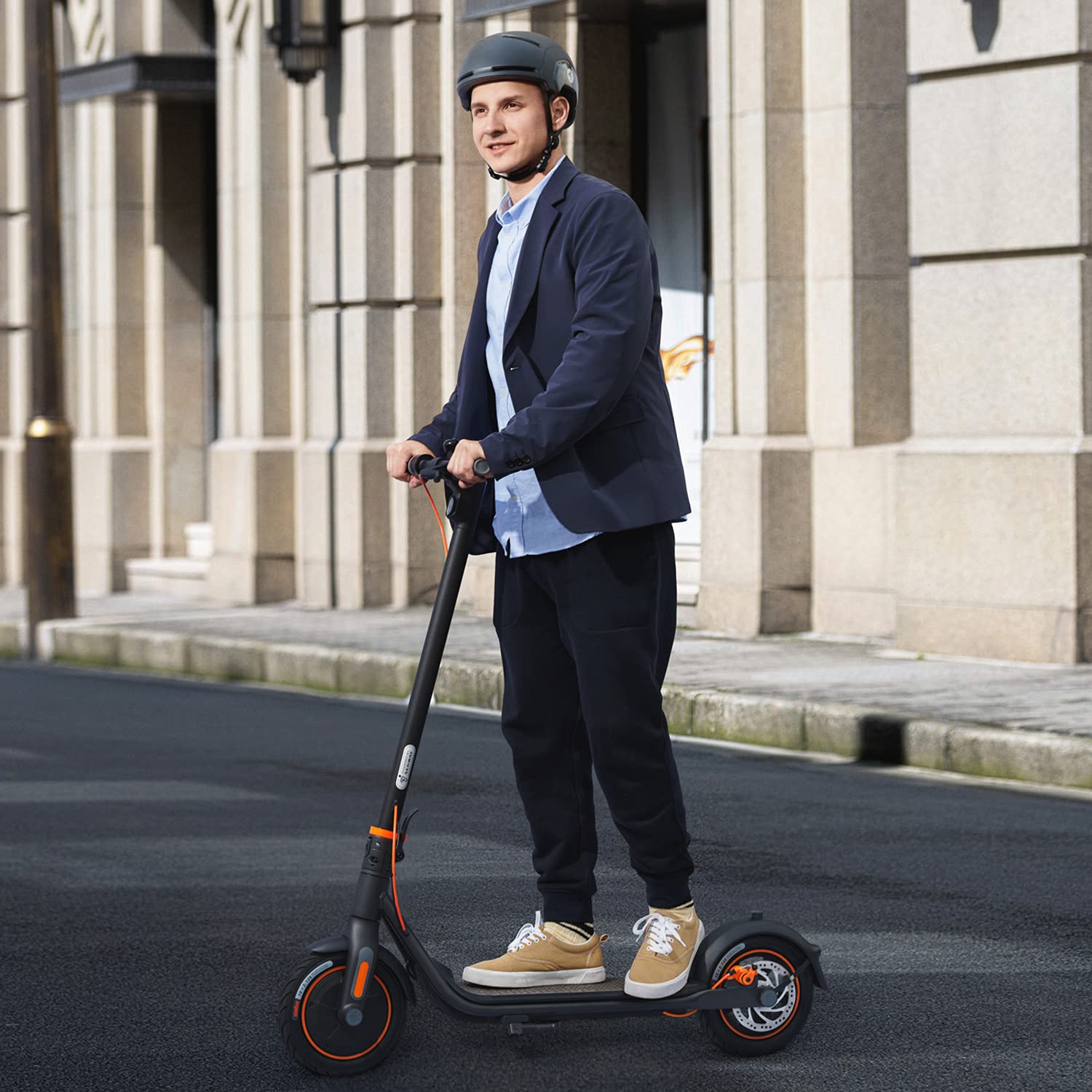 Segway Ninebot F40 Electric Kick Scooter, 350W Powerful Motor, 10-inch Pneumatic Tire, Foldable Commuter Electric Scooter for Adults, UL-2272 Certified