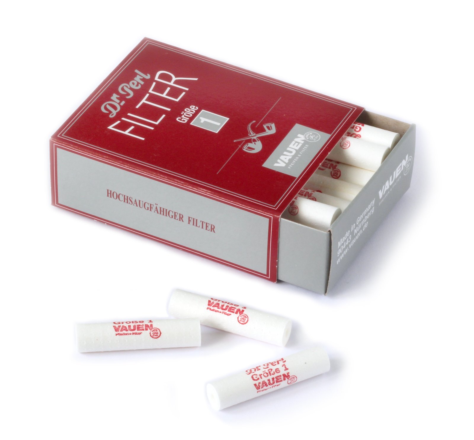 Vauen dr. Perl 9mm Paper Filters for Tobacco Pipe 1 Box 40 Filters