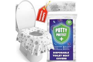 20 Pack Extra Large Disposable Toilet Seat Cover (Boho) by Eli with Love – Toddler Toilet Covers for Full Coverage On Toilet or Potty – Ideal Travel Toilet Seat Covers for Both Kids and Adults