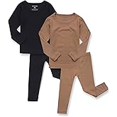 AVAUMA Baby Boys Girls Pajama Set Kids Toddler Snug fit Ribbed Sleepwear pjs for Daily Life Style