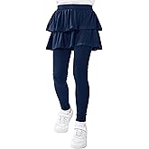 Resinta Girls School Uniform Pants Warm Leggings Stretchy Leggings with Skirt 4-14 Years