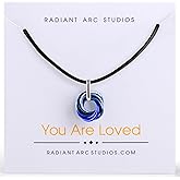 Radiant Arc Studios, Pride Pendant - Subtle LGBTQ Rainbow Flag Themed Fidget Necklace for Women, Men, and Everyone Else, Infinity Loop Forever Gay Bisexual Lesbian Transgender Aroace Asexual Demisexual Aromantic Non-binary Pansexual Spinning Necklace (18"-24" Steel Chain & Waxed Cotton Cord)