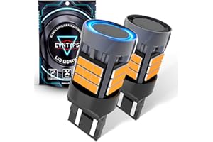 evntyps 7440 7443 LED Bulb With Built in Resistor CANBUS Error Free,2200K 4000LM Super Bright 7443A Turn Signal Light Anti Hy