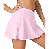 Ewedoos Women's Athletic Skirt Cross Waist Tennis Skirt with Pockets Linner Skorts Tennis Skirts Golf Pickleball Casual