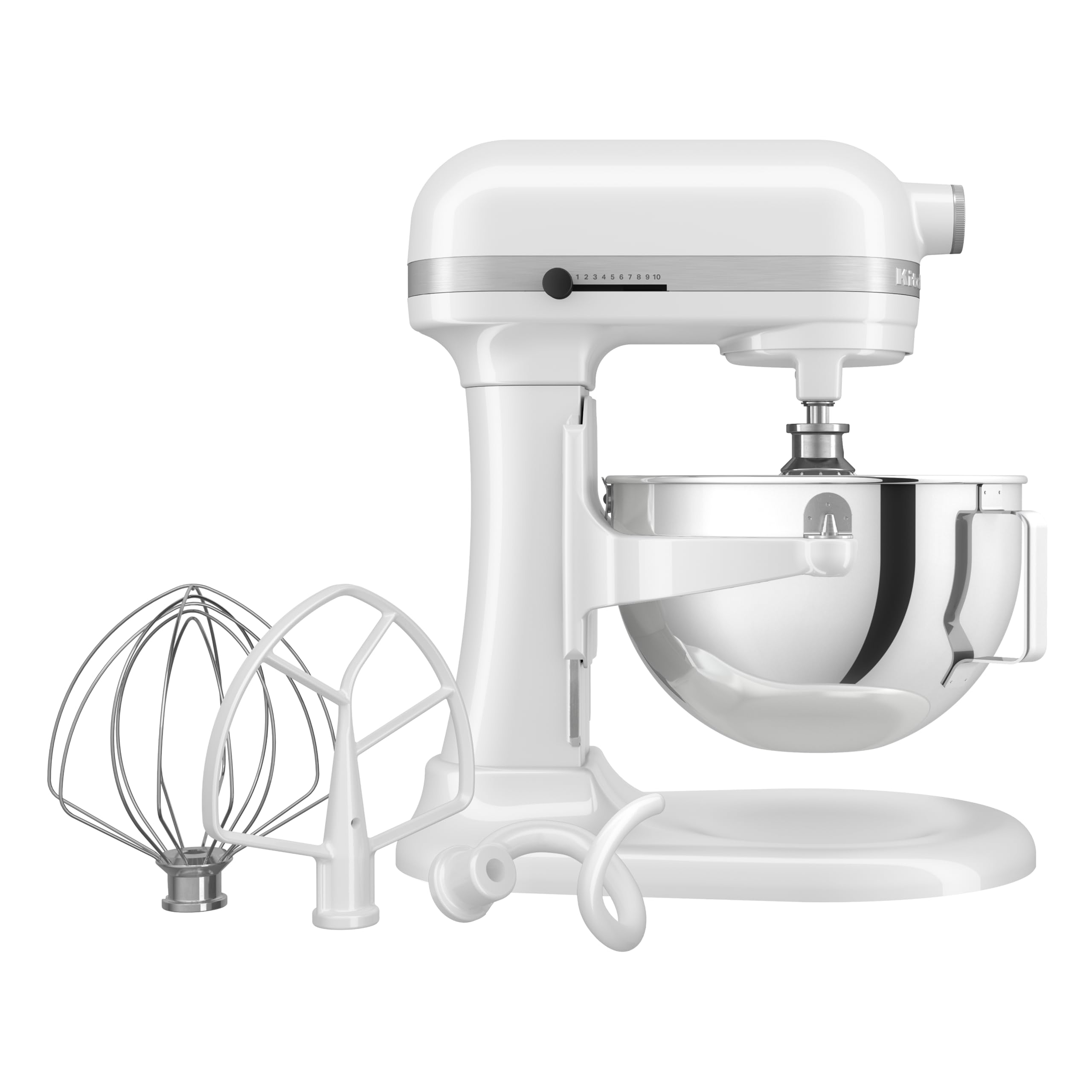 KitchenAid HEAVY DUTY KÜCHENMASCHINE MIT SCHÜSSELHEBER 5,2 L - WEISS 5KSM55SXXEWH