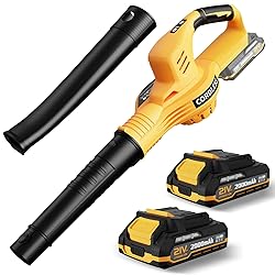 Leaf Blower Cordless with 2 Batteries and