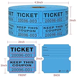 L LIKED Raffle Tickets Double Rolls 1000 Per Roll