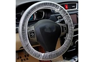 AKDSteel 100pcs/Set Universal Disposable Car Steering Wheel Plastic Cover Steering Wheel Covers Steering Wheel Cover Set for Steering Wheels Accessories