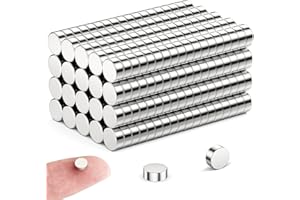 Junarter Small Round Tiny Magnets, Mini Button Small Multi-Use Magnet, Magnets for Crafts, Round Tiny Magnet Perfect for Whiteboard, Map, Cards, Office,Home,Shool