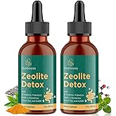 Glorithiventa Zeolite Detox for Adults, Zeolite Liquid Drops with Vitamin B, Probiotic Blend - 4 Fl Oz (2 Bottles)