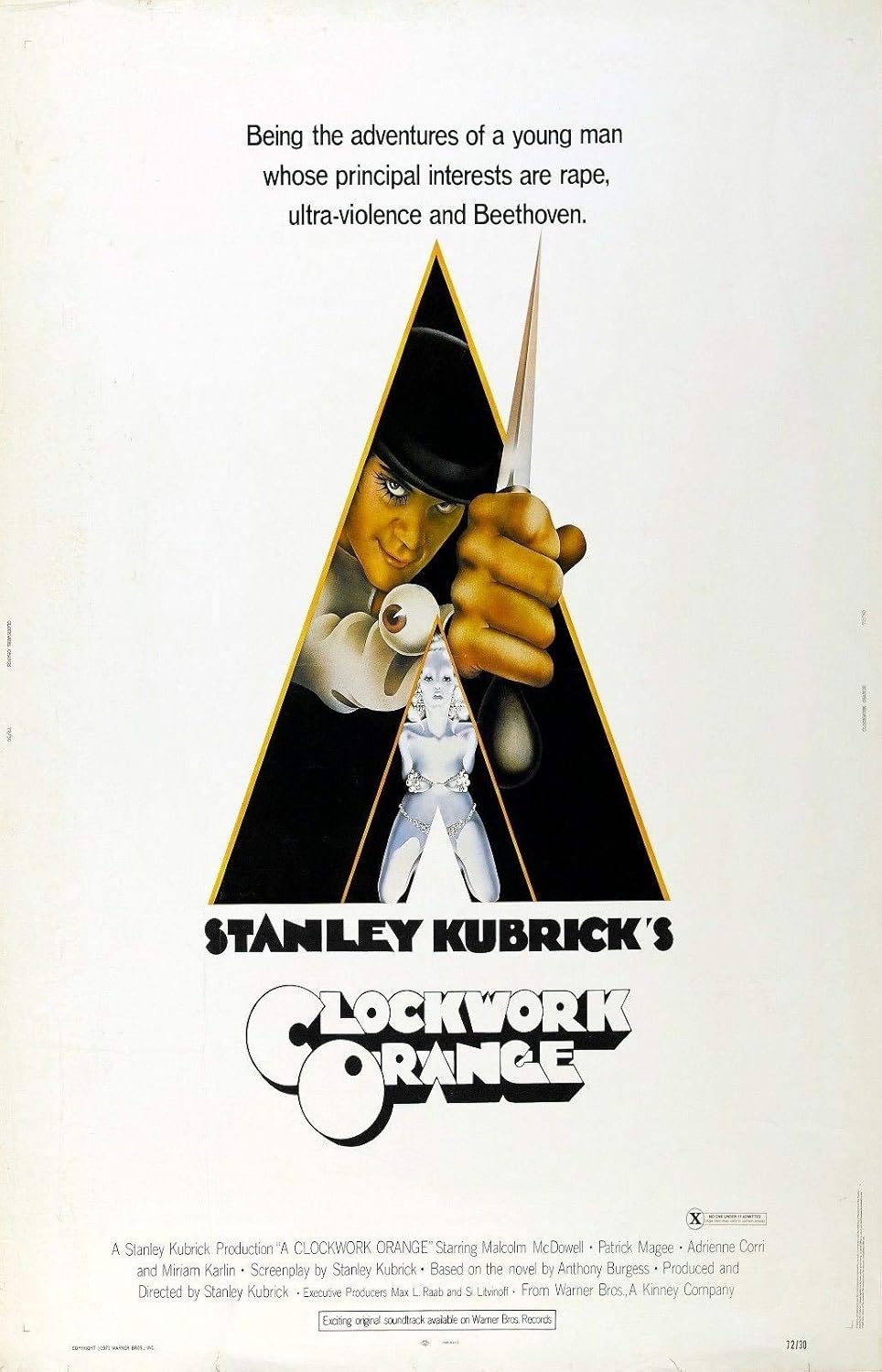 72245 A Clockwork Orange Movie Stanley Kubrick  Decor Wall 24x18 Poster Print