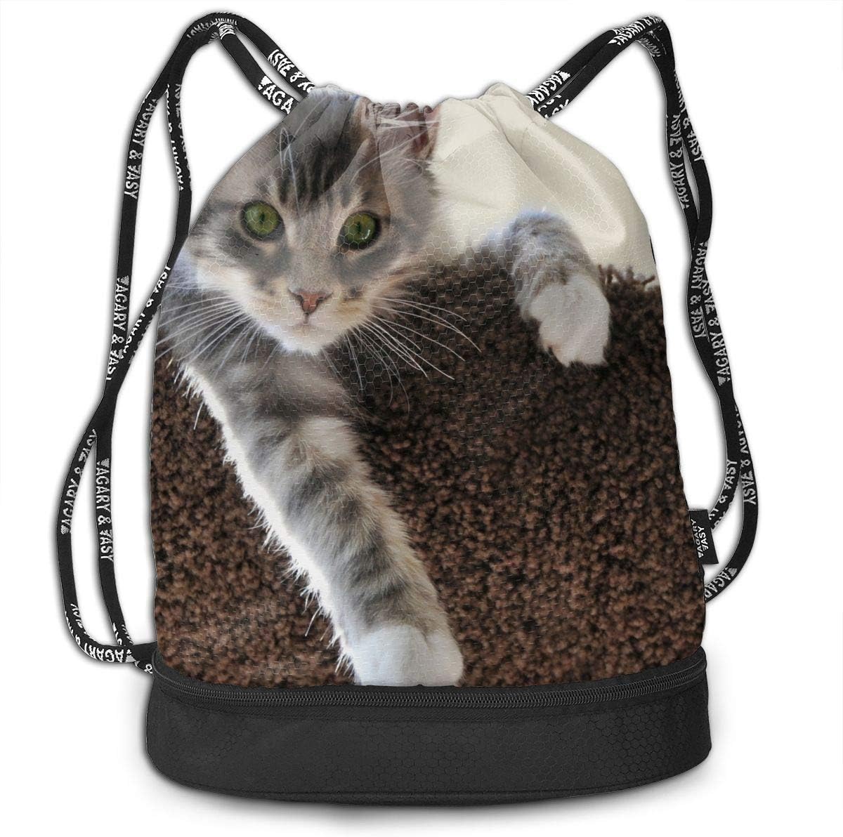 ewtretr Drawstring Bags Bulk, Cat Sackpack Beach Bag Travel Backpack