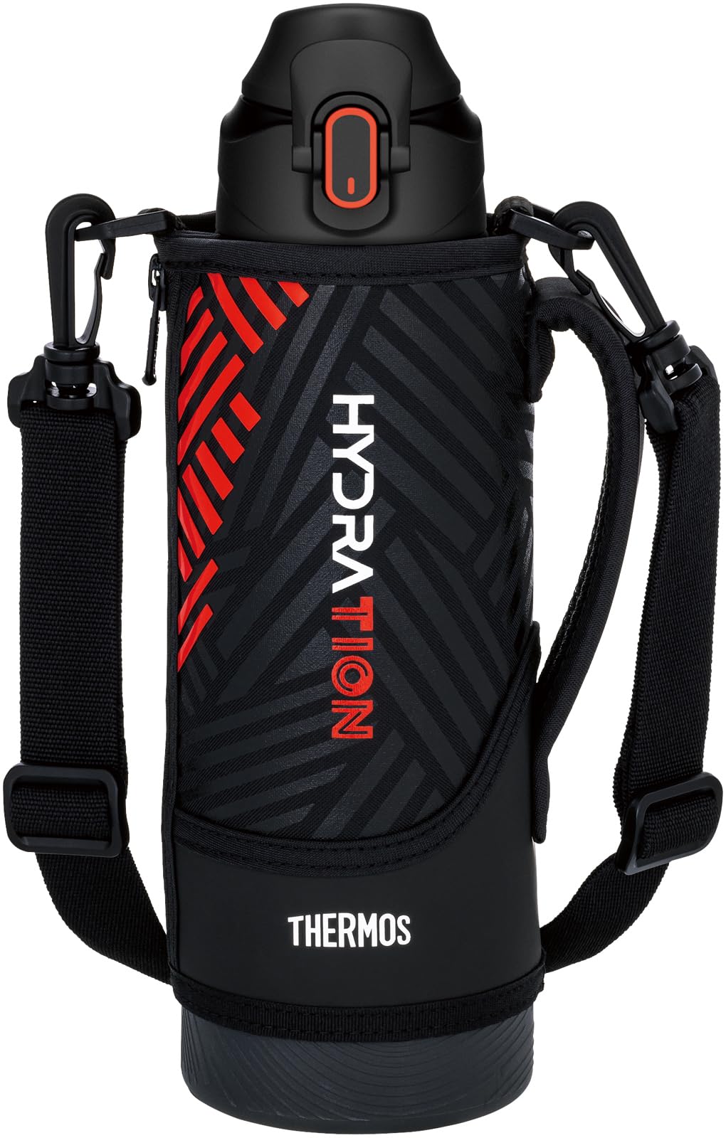 サーモス 水筒 真空断熱スポーツボトル 1L ブラックオレンジ 保冷専用 子供用 ポーチ付き 肩に優しいストラップ FJS-1000F BKOR商品画像