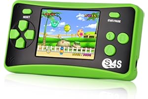 X-JOYKIDS Handheld Game for Kids Ages 4-10, 2025 Upgraded, 142 Classic Mini Games, TV Output, 2.5" LCD Screen, Portable Arcade System, Birthday for Children-Green