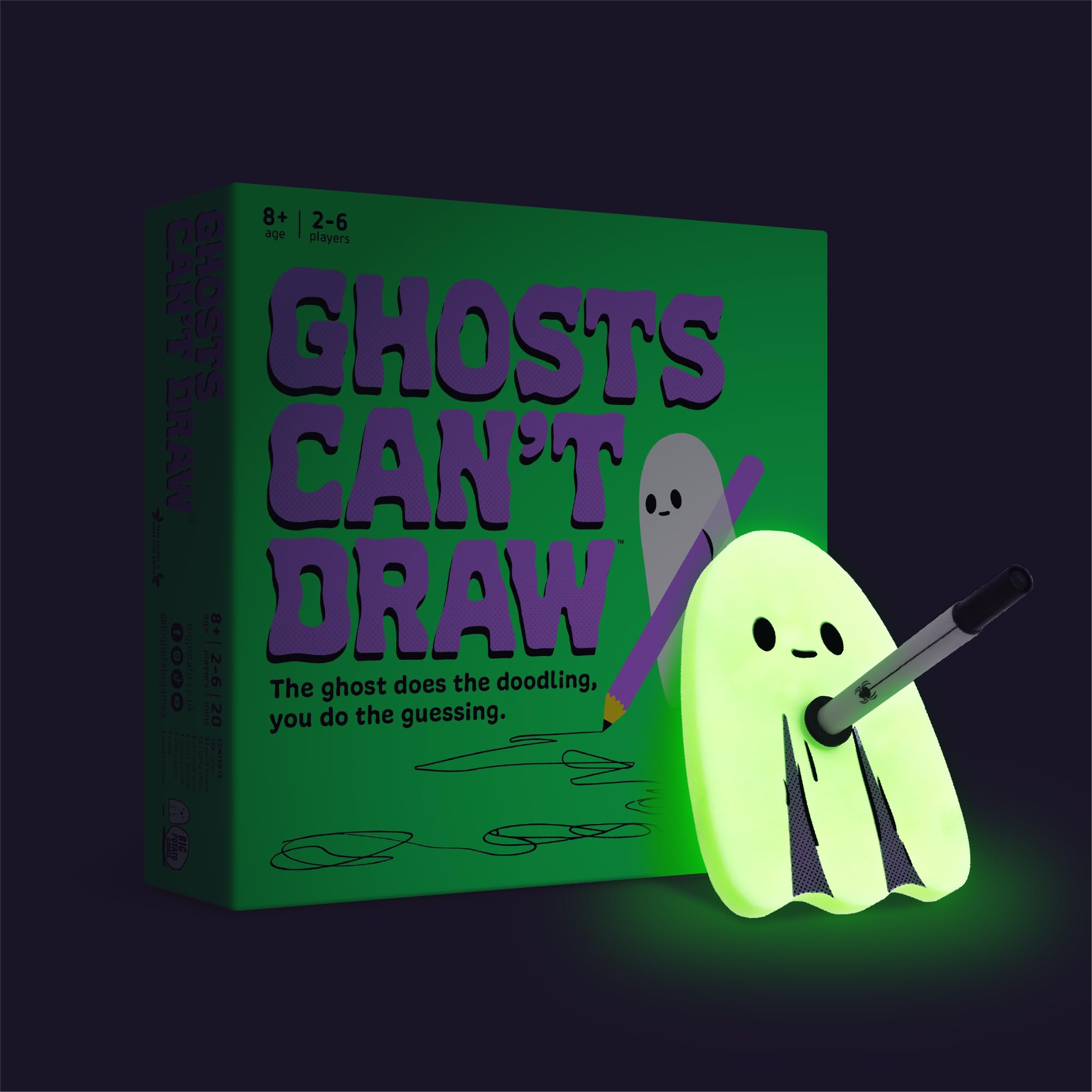 Ghosts Can’t Draw – Spooky Halloween Board Game for Family Fun, Quick & Easy Drawing Game for Kids & Adults, Perfect for Parties & Trick-or-Treat Nights