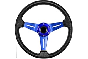 MOTAFAR Golf Cart Steering Wheel with Ergonomic Design Universal Fit for Golf Cart Club Car EZGO RXV & TXT, Yamaha, Precedent Tempo, DS