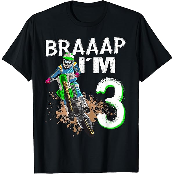 Camiseta Motocross Niño Camiseta Cumpleaños Niño Años Motocross