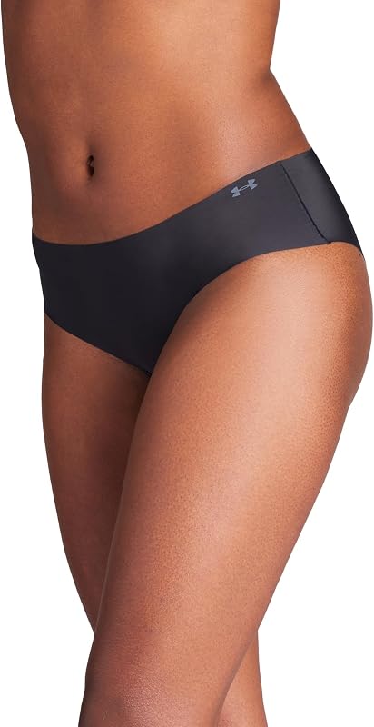 Confezione da 3 Perizoma da Donna Pure Stretch No Show, Nero Tinta Unita., X-Large