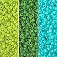 Miyuki Delica Seed Beads Bundle: Size 11/0, Green Turquoise Matte Opaque Palette Collection DB754, DB763, DB793 - 3 Tubes of 7.2 Grams ea