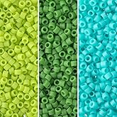 Miyuki Delica Seed Beads Bundle: Size 11/0, Green Turquoise Matte Opaque Palette Collection DB754, DB763, DB793 - 3 Tubes of 7.2 Grams ea