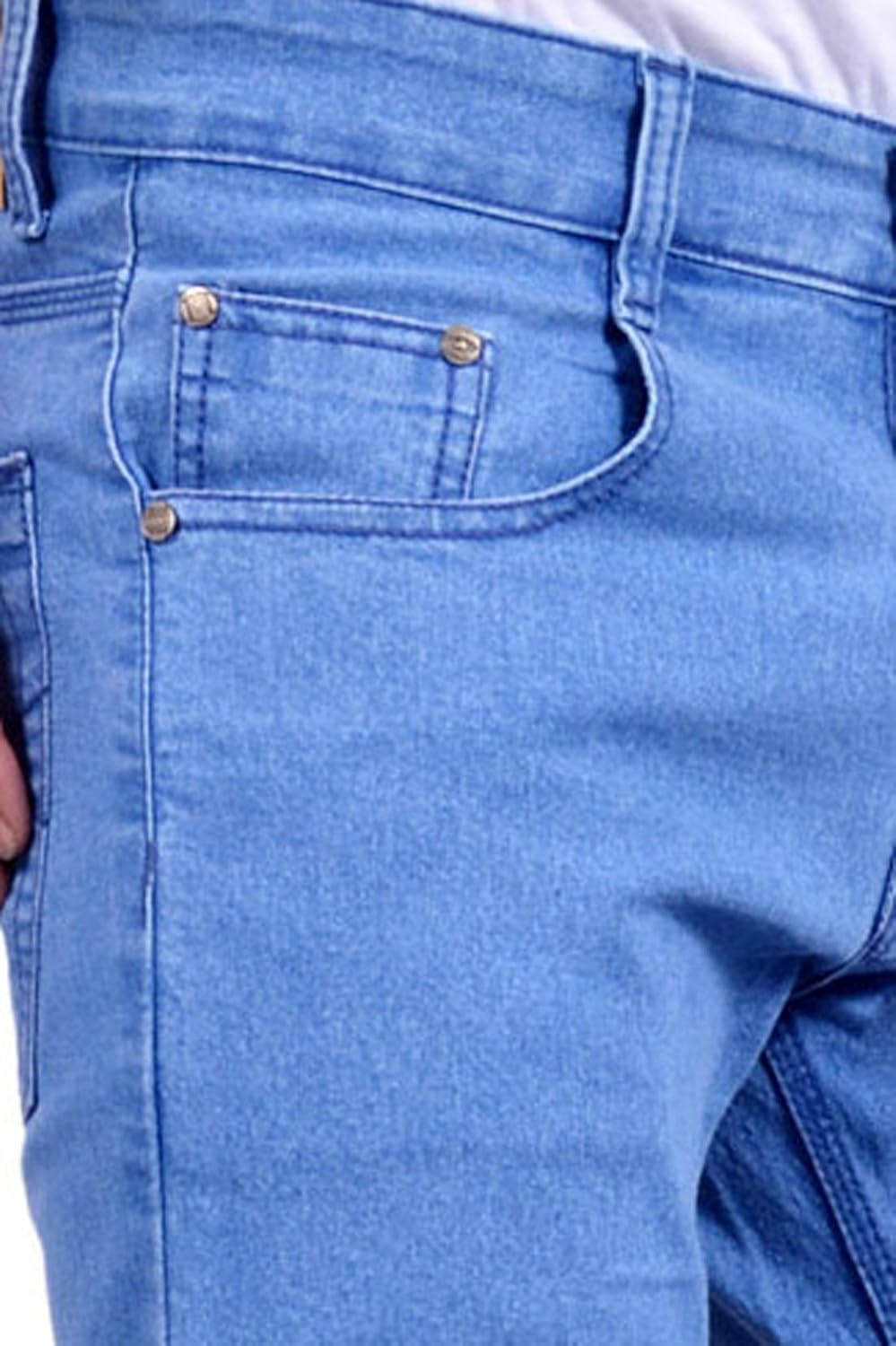 studio nexx men's light blue regular fit jeans