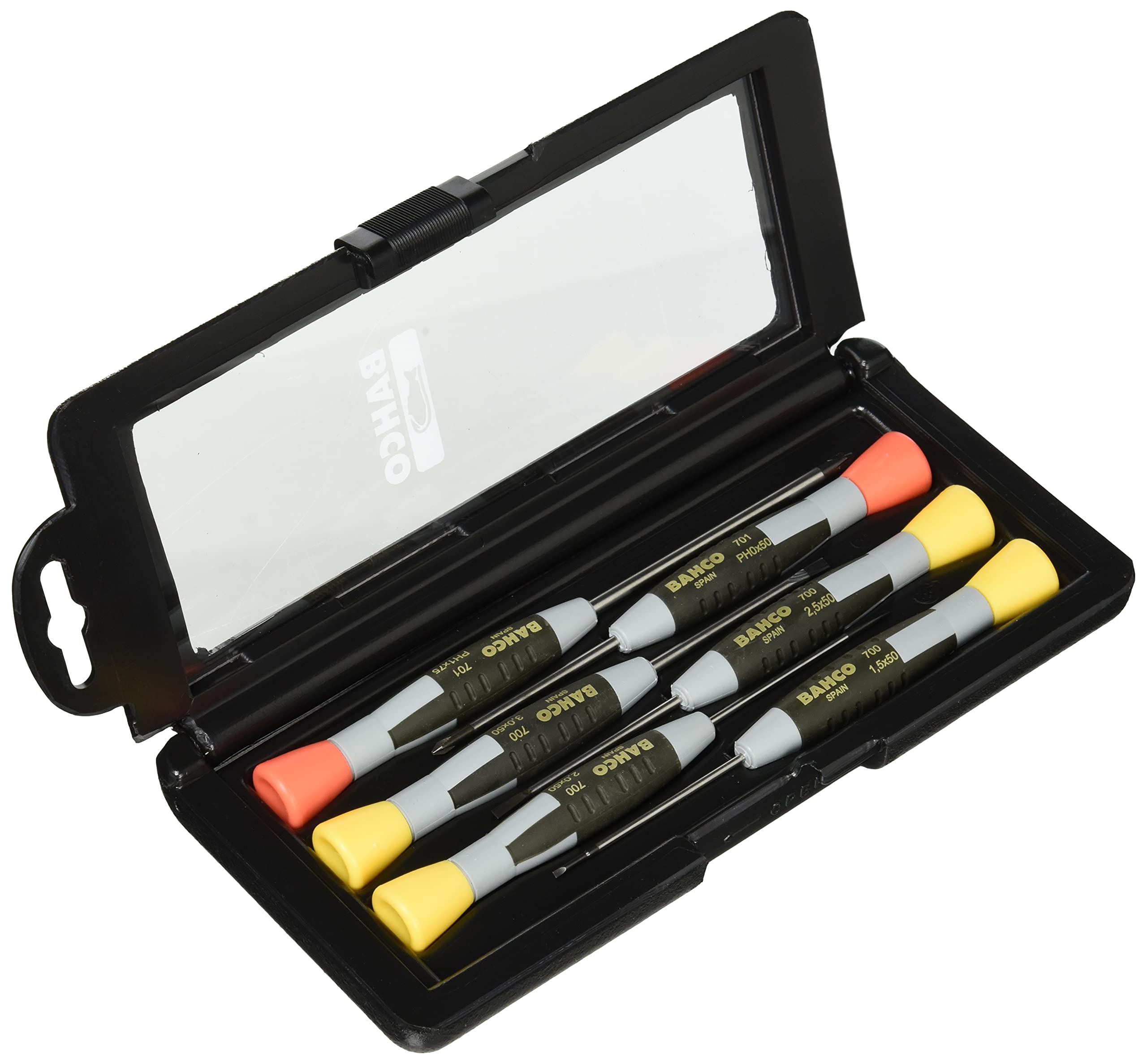 Bahco 706-1 Slotted/PH Precision Screwdriver Set, Multi-Colour
