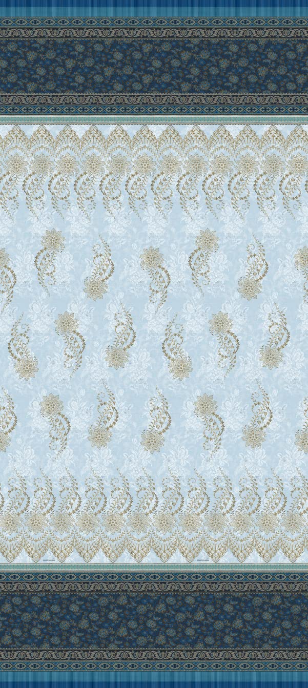 Bassetti Foulard Oristano B1 9324008 Mako Satin Cotton 350 cm x 270 cm Blue