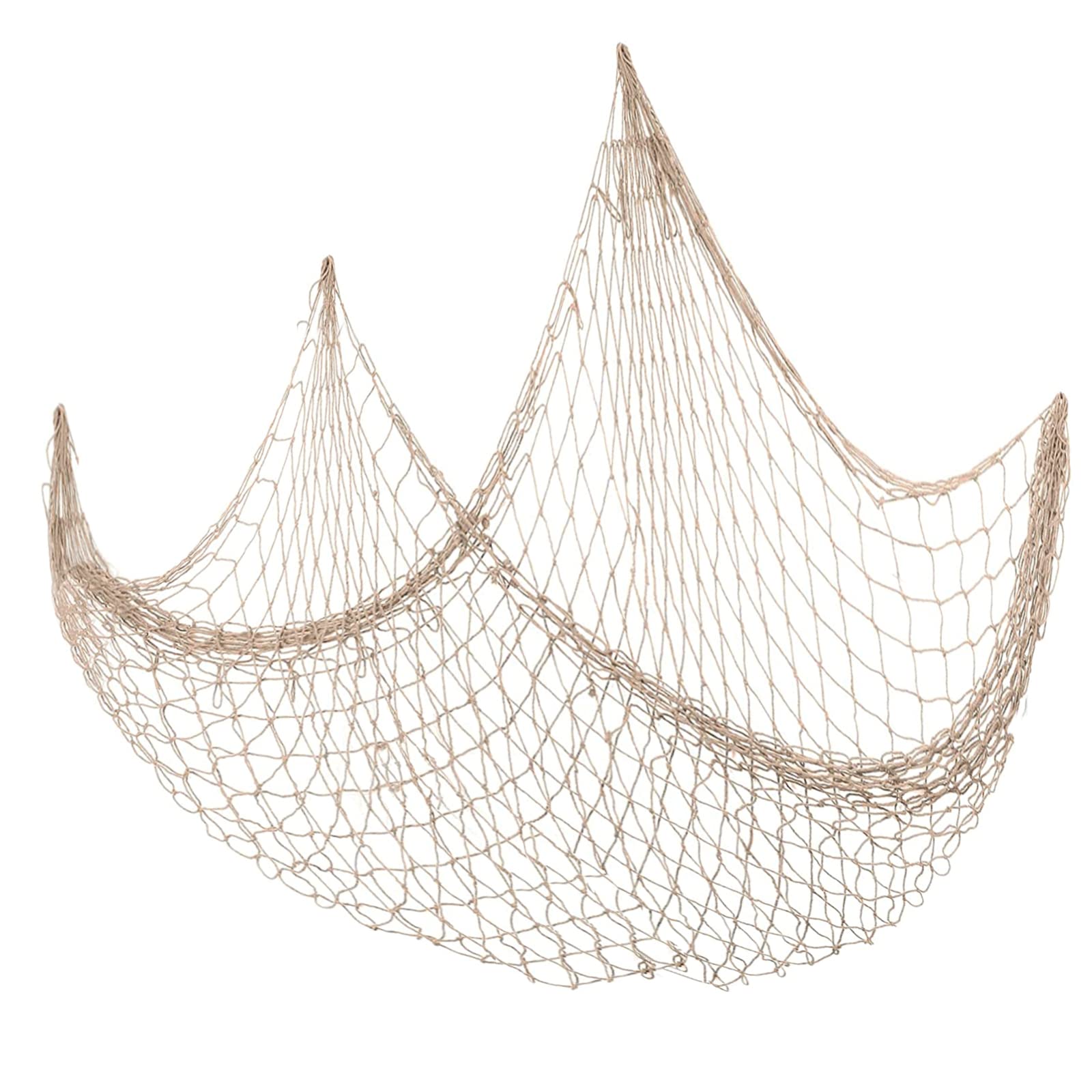 TakFree Fishing Net Decoration, 6.56ft X 3.28ft Nautical Wall Hanging Fish Net Decorative Mediterranean Style Photo Netting Wall Hanging Decor for Home