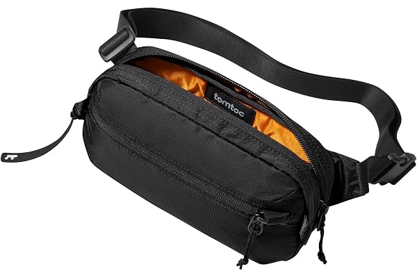 tomtoc 1.5L Sling Bag with RFID Blocking, Crossbody Bag Minimalist Chest Shoulder Pack for Men and Women, Water-Resistant Lig