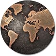 Map Mouse Pad by Smooffly,Vintage World Map Mousepad Round Non Slip Rubber Mouse pad Gaming Mouse Pad
