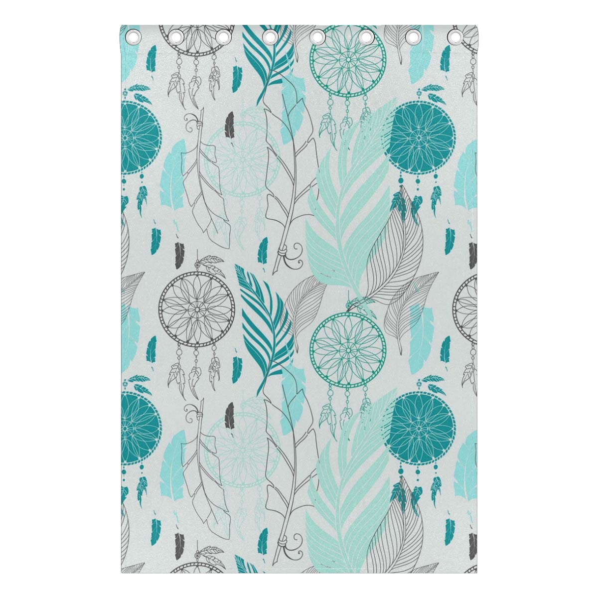 ISAOA Dream Catcher with Feathers Window Curtains for for Livingroom Bedroom Kids Room,84x55 Inches,2 Panels Eyelet Blackout Curtains