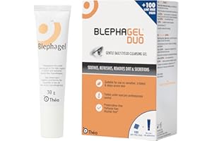BlephaGel Duo Preservative-Free Eyelid Cleansing Gel - Gentle Eye Care, Cooling & Soothing Gel Cleanser with Soft Wipes, Idea