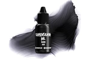 KAMENSKAYA Alcohol Inks, Basic line ‘A’: Concentrated Alcohol Based dye Inks, Black Alcohol Ink, 0.51 fl oz (15 ml), for Alcohol Ink Painting
