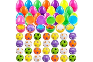 WELLVO 28 Pack Easter Eggs with Mini Soccer Balls, Fidget Spinners Easter Basket Stuffers, Prefilled Kids Easter Gifts Soccer Party Favors for Classroom Prizes Stress Relief Toys (Easter footabl Spinner-2)