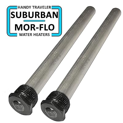 2 Pack - RV Water Heater Anode Rod - Magnesium Anode Rod 232767 Suburban Water Heaters Life - 9.25''Long &amp; 3/4'' Thread - Long Lasting Tank Corrosion Protection