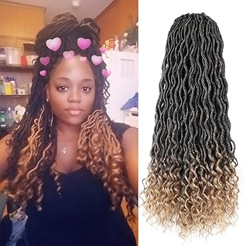 Amazon Com Curly Faux Locs Crochet Hair Deep Wave Braiding Hair
