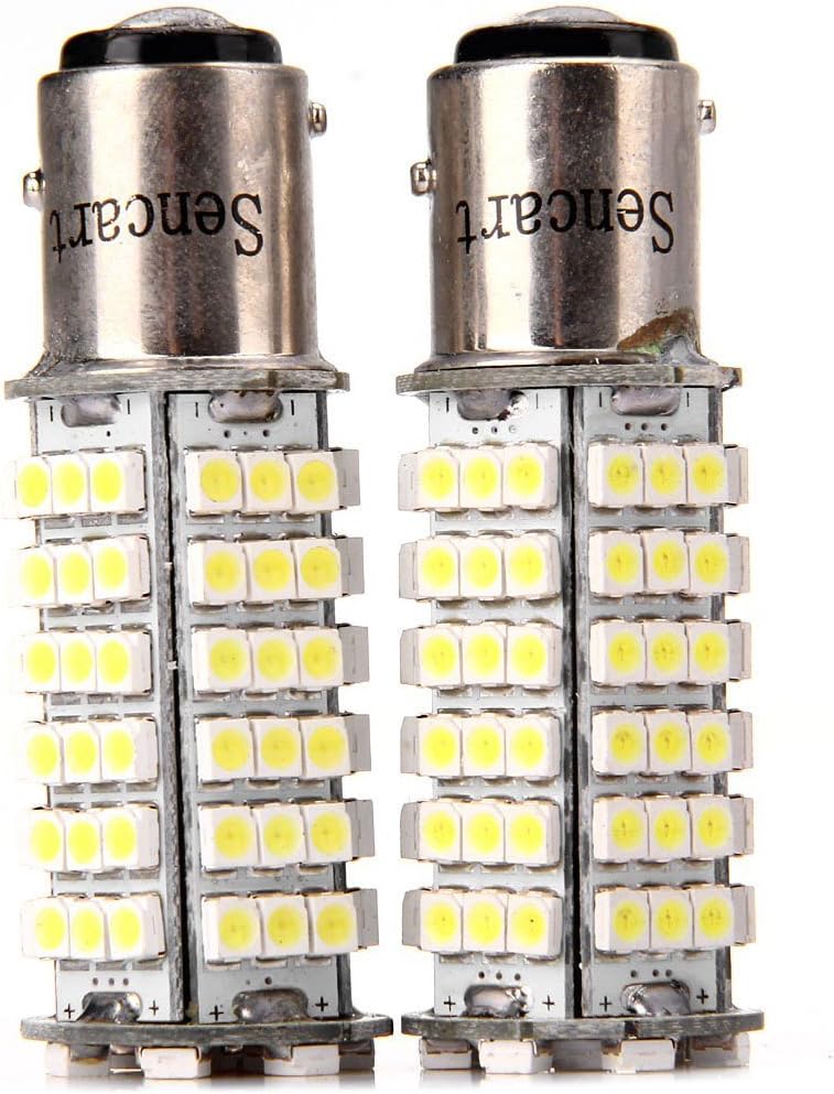 Sencart Car Bulb 6000-6500K Turn Signal Light 1157 Ba15d P21/5W 7W 102 SMD-3528 LEDs (2 pcs/pack)