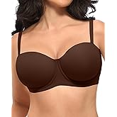 SHAPELLX Women's Minimizer Convertible Strapless Bra with Underwire Push Up Bras
