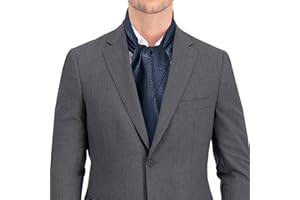 GERINLY Men Silk Feel Dress Scarf Square 35 Inch, Formal Suit Scarves Elegant Ascot, Gentleman Neck Wrap