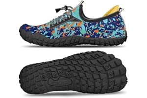 CROVA Built-in Heel Grips Water Shoes for Kids Girls Boys Hiking Wide Barefoot Swim Beach Pool Big Kid