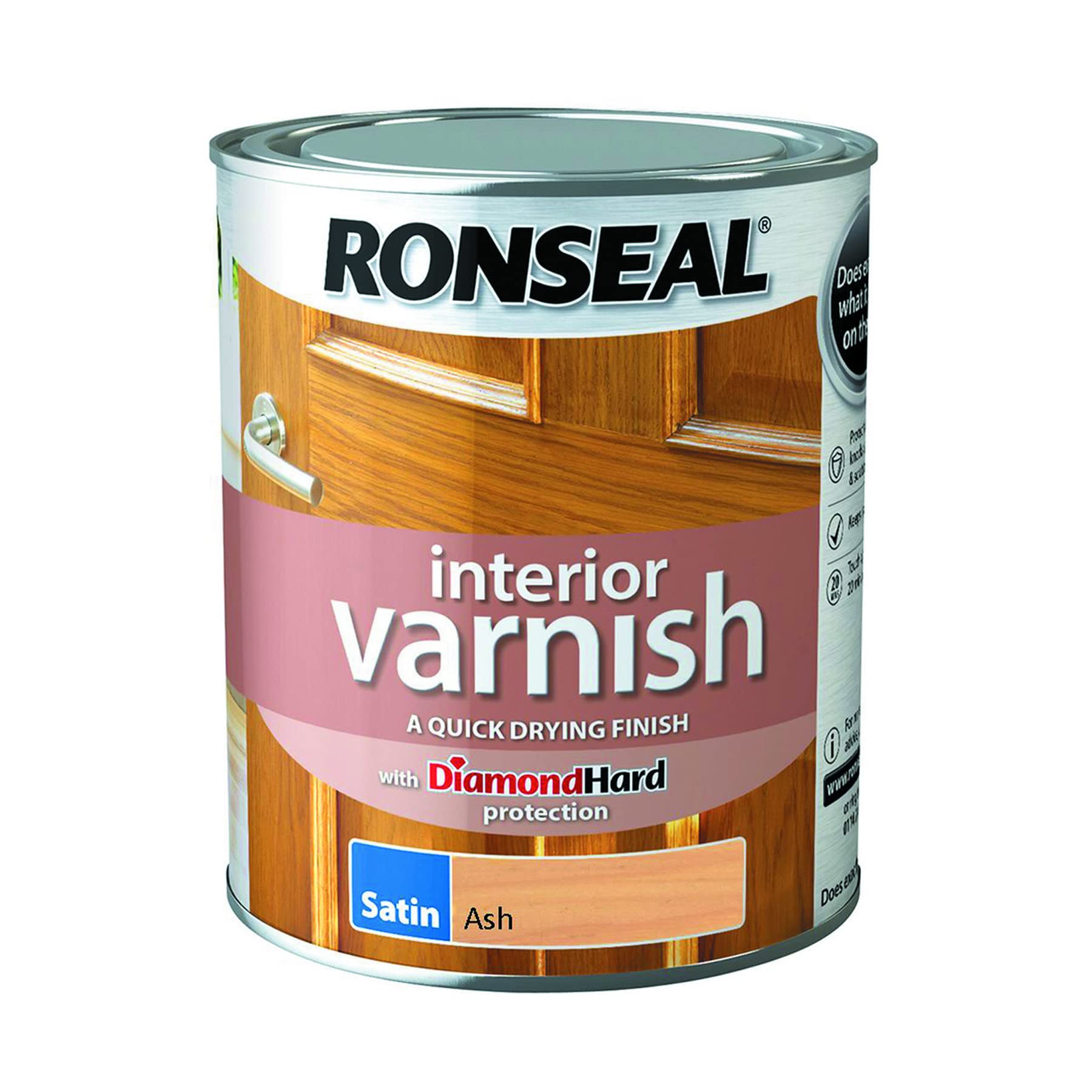 Ronseal Interior Varnish Ash Satin 750ml