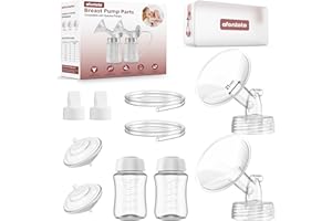 AFONTOTO Pump Parts Compatible with Spectra S1/S2/9Plus Breastpump, Full Set Replacement Parts for Spectra Include 21mm Flange,Duckbill Valve,Backflow Protector,Tube,Bottle, Not Original Spectra S2 Accessories