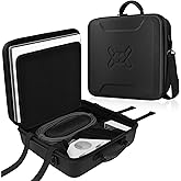 Mwin Carrying Case for Starlink Mini - Starlink Mini Accessories Lightweight Travel Case, Splash-Resistant & Shockproof EVA Protective Cover with Shoulder Strap, Portable Hard Bag for Travel, Black