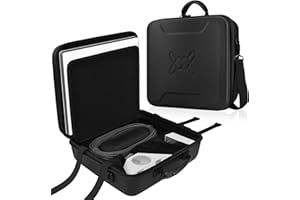Mwin Carrying Case for Starlink Mini - Starlink Mini Accessories Lightweight Travel Case, Splash-Resistant & Shockproof EVA Protective Cover with Shoulder Strap, Portable Hard Bag for Travel, Black