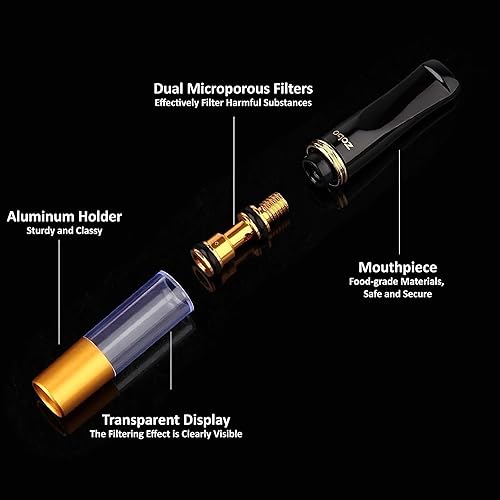 gold cigarette holder Retro Telescoping Cigarette Holder Pendant & Chain