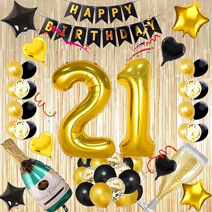21st birthday balloons for him